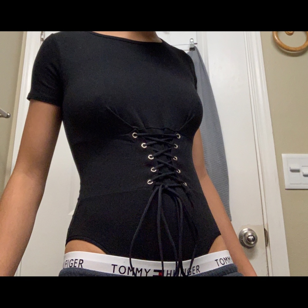 Forever 21 Lace-up bodysuit